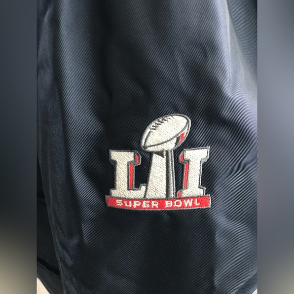 Super Bowl LI Men’s Bomber Style Jacket - Navy with Black Collar Detail, Zip Up - Picture 9 of 14